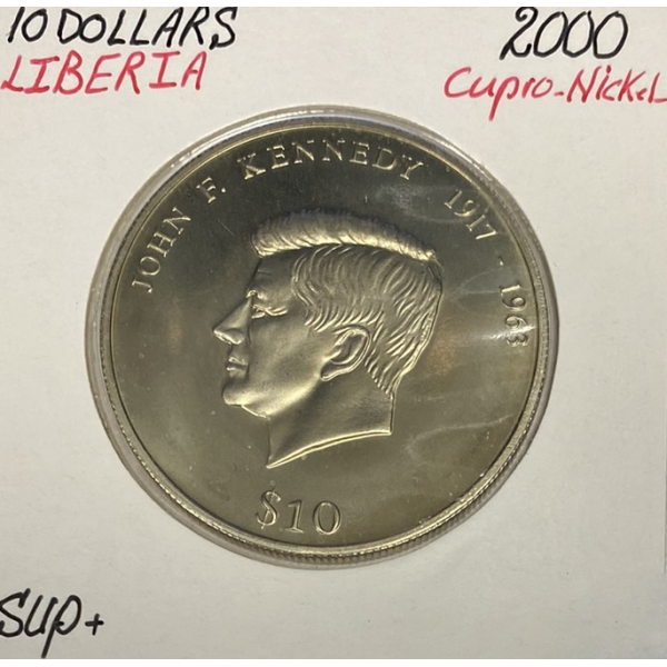 LIBERIA - 10 DOLLARS 2000 - Pièce de Monnaie en Cupro-Nickel // Qualité : SUP