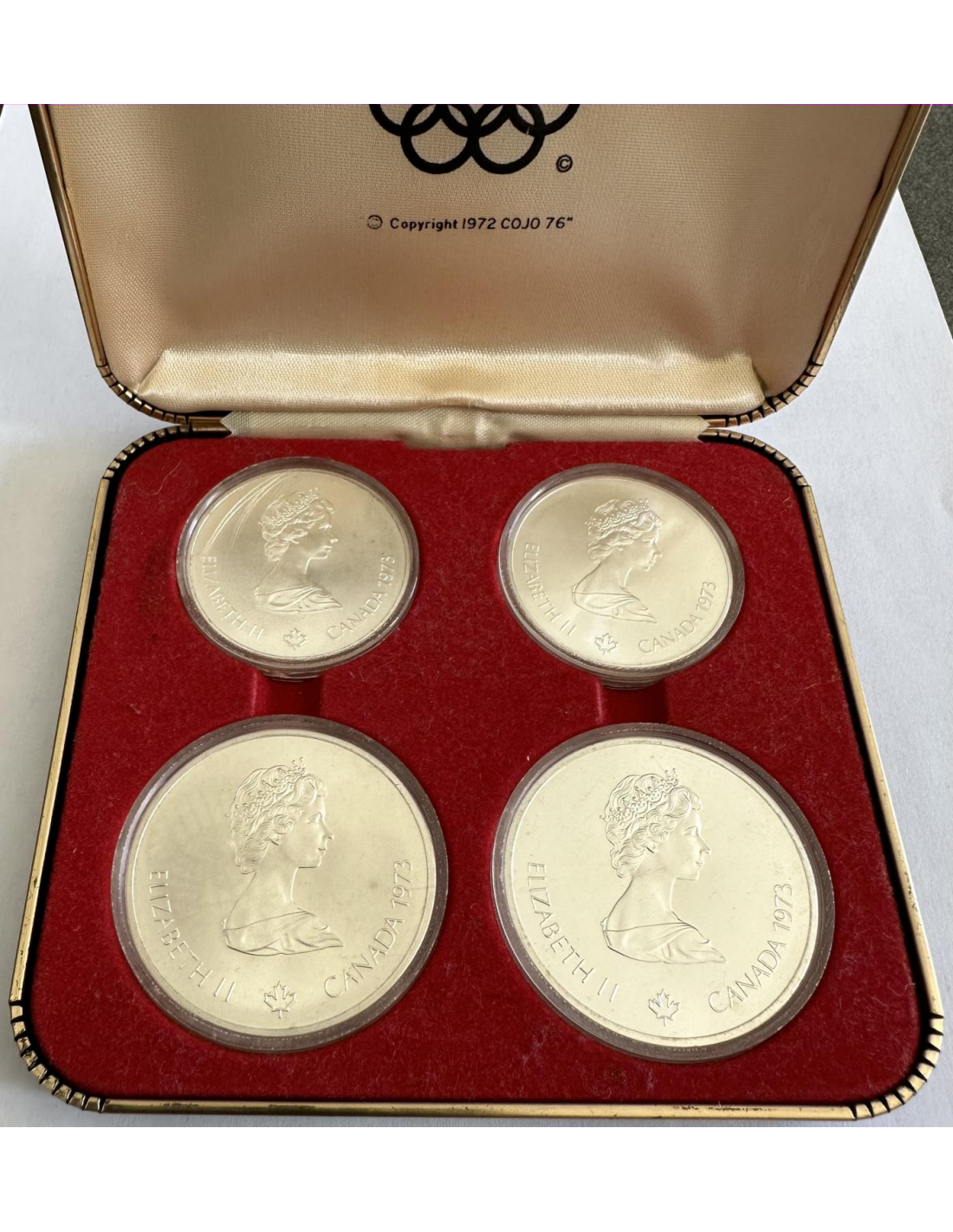 canada-2-x-5-dollars-2-x-10-dollars-4-pi-ces-en-argent-coffret-j-o-1976