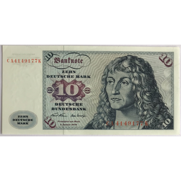 ALLEMAGNE - 10 MARK (1970) - Billet de banque (NEUF) 77K